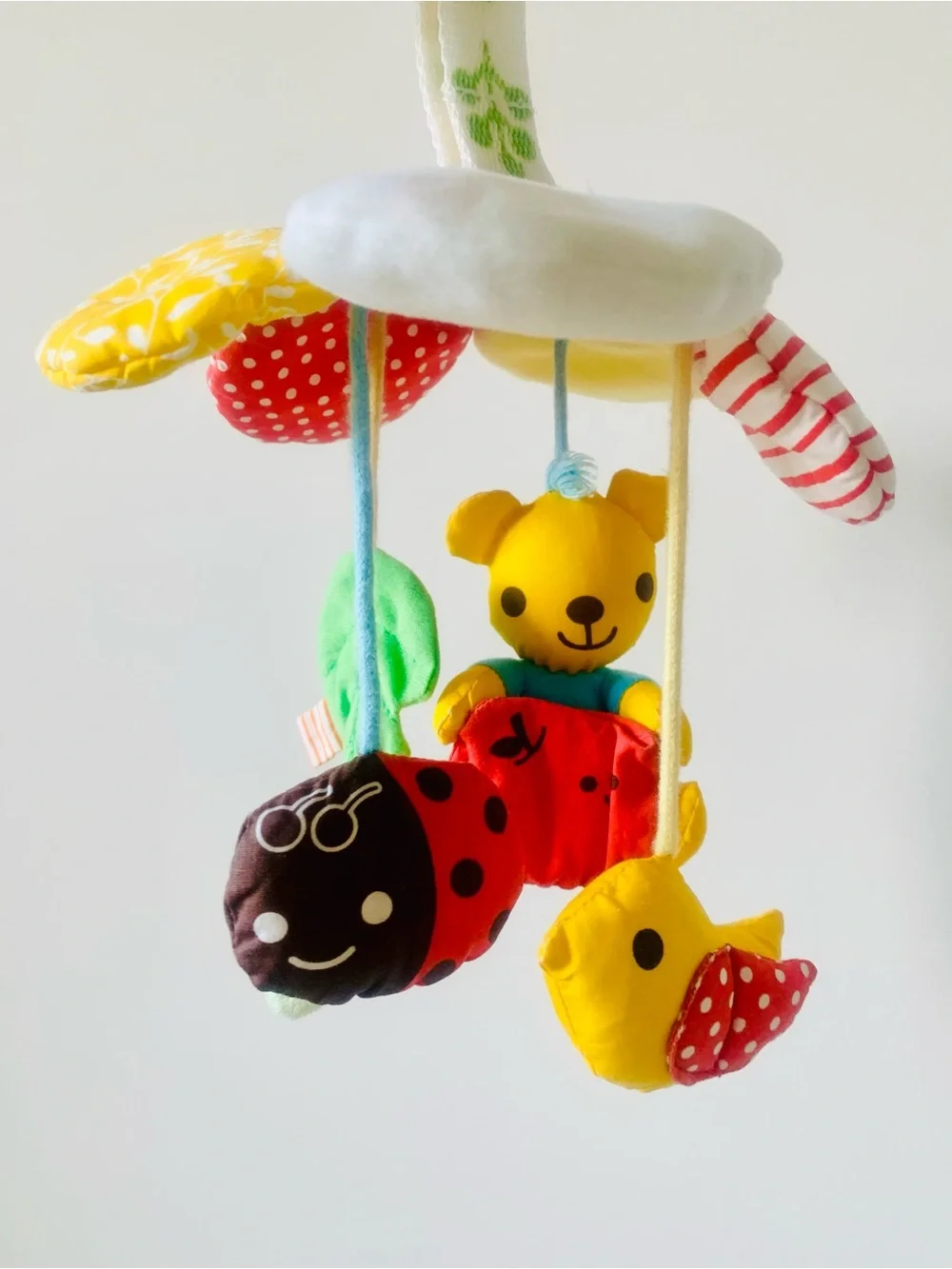 Combi Plush Crib Mobile Baby Nursery Hanging Toy & Montessori Tissue Box Toy Set